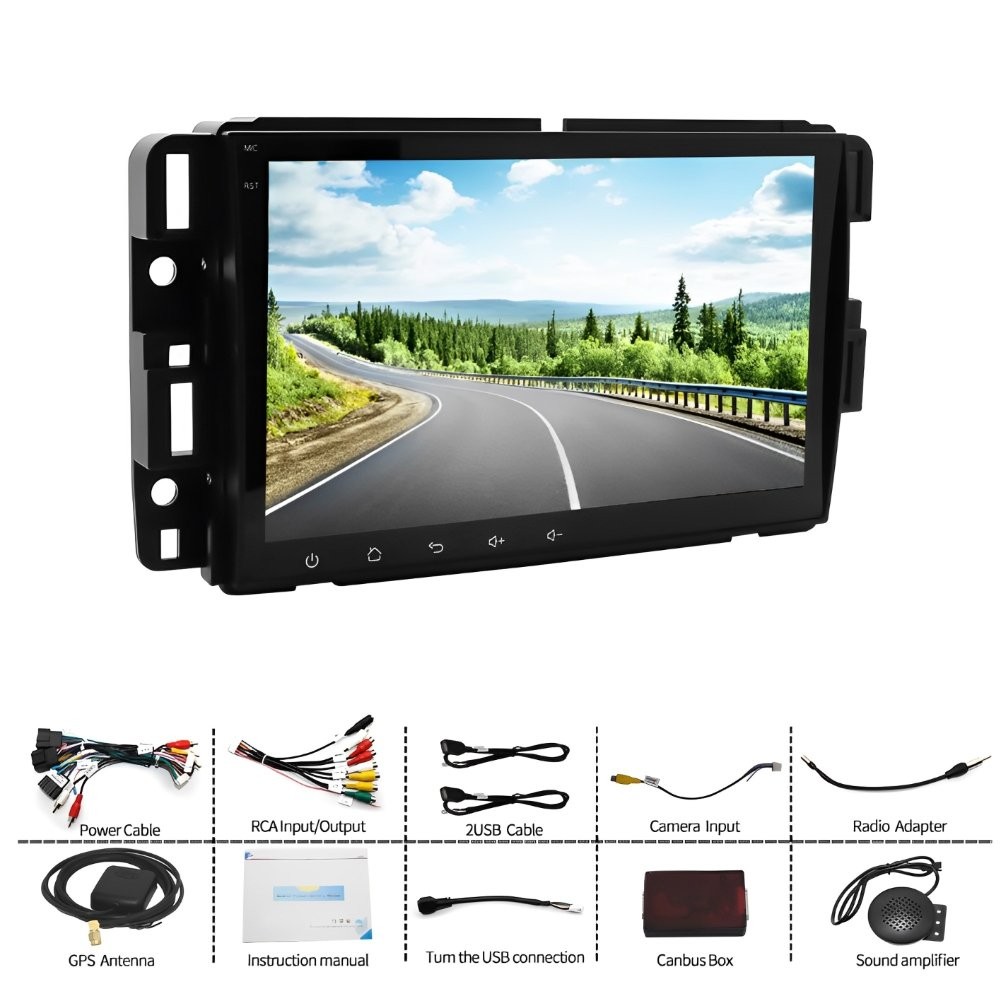 For GMC Yukon Chevy Silverado Double DIN Android 13 8″ Car Stereo Radio GPS Navi