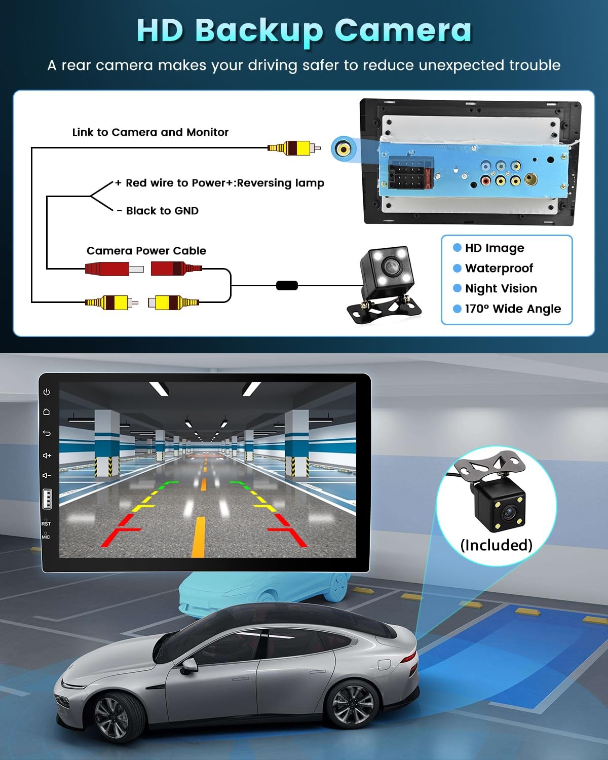 Radio Estereo De Pantalla Para Coche Carro WiFi Tactil Single Din Bluetooth