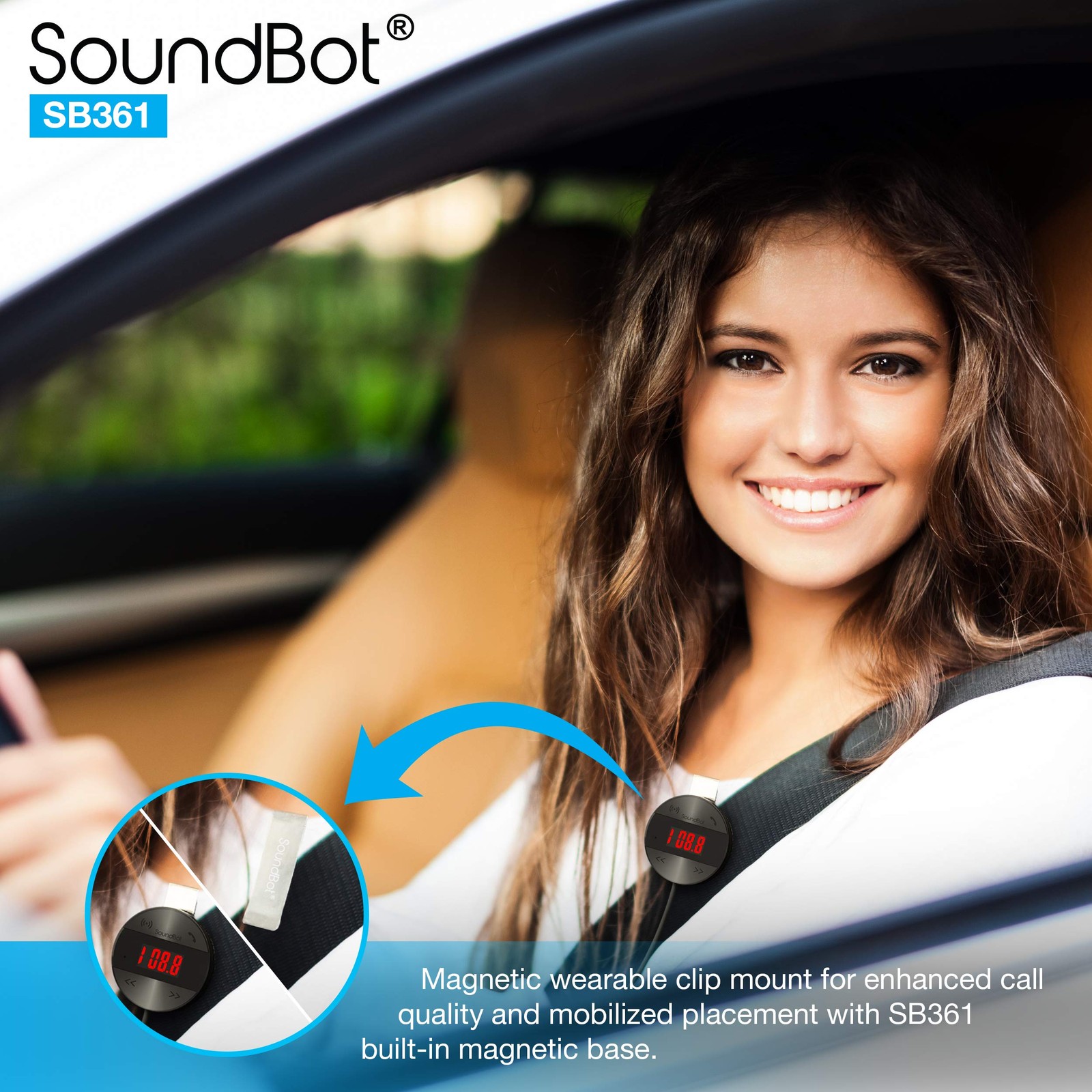 SB361 FM Radio Wireless Car Kit Universal Receiver Transmitter Accessory Full…