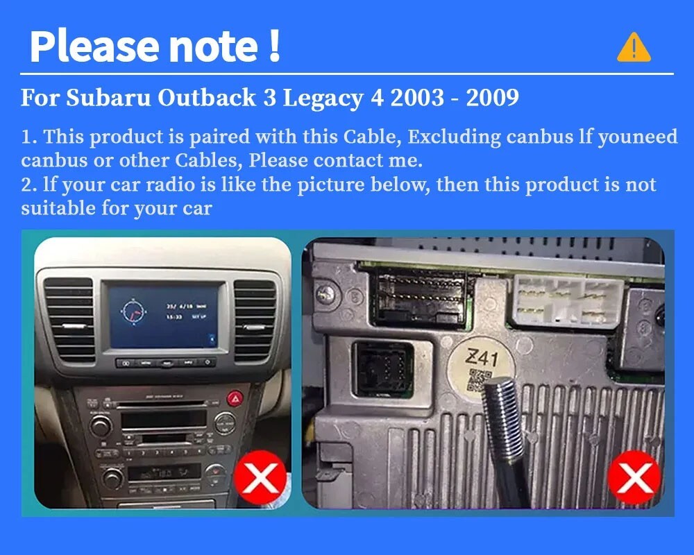 For Subaru Outback Legacy 2004-2009 2Din Android Radio Carplay