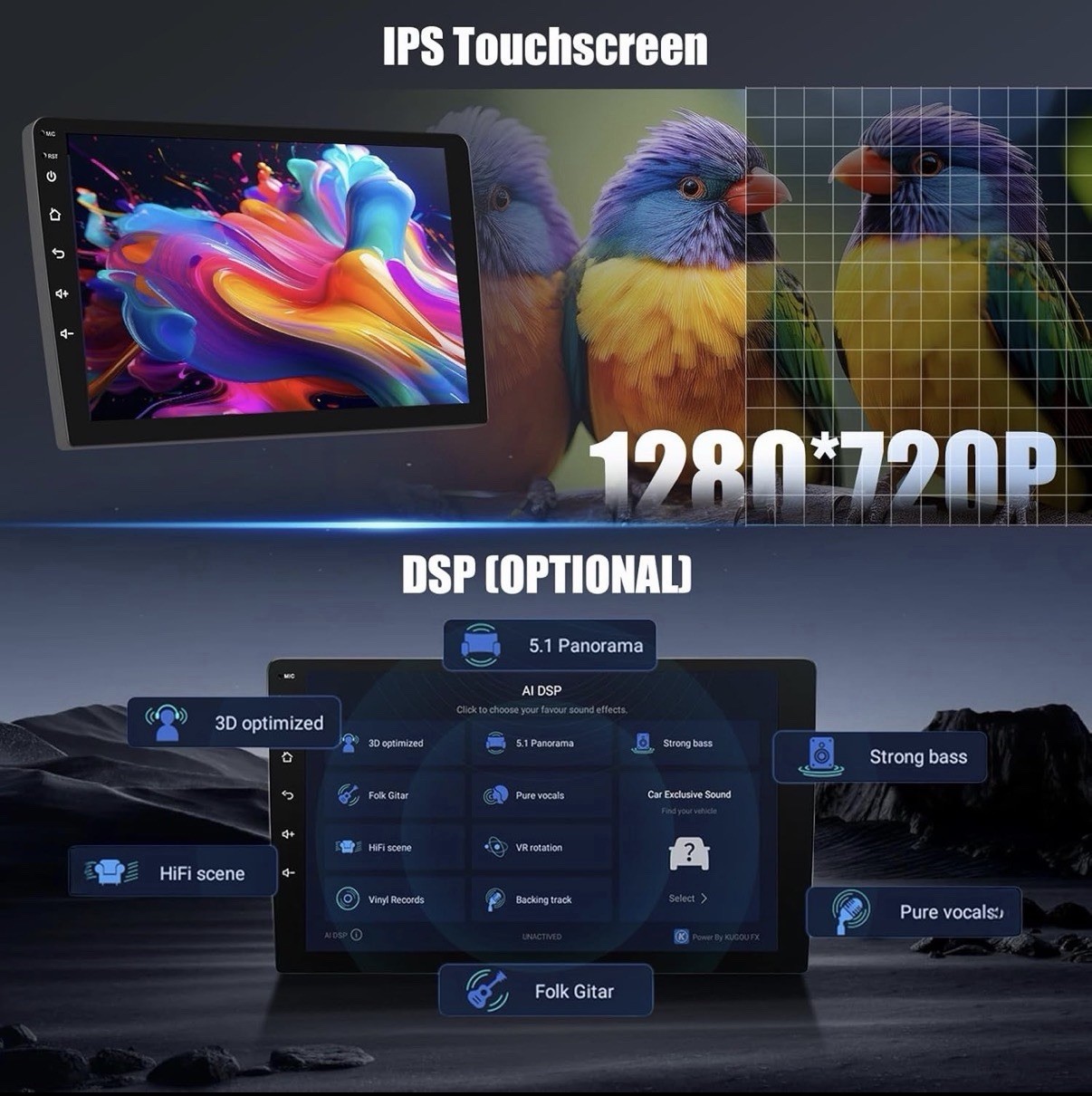 [8 Core 6G+128G] Android 15 Car Stereo for Hyundai Santa Fe 2006-2012 with Wirel