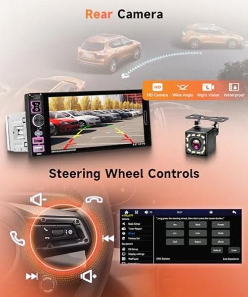 Single Din Car Stereo Wired Carplay – Android Auto Car Wired Carplay