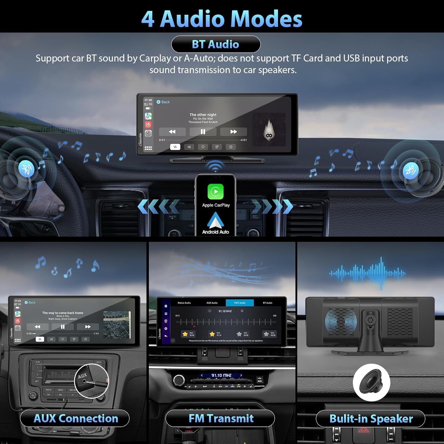 CARPURIDE W903Pro Carplay Android Auto APP Install GPS Navigation Car Stereo