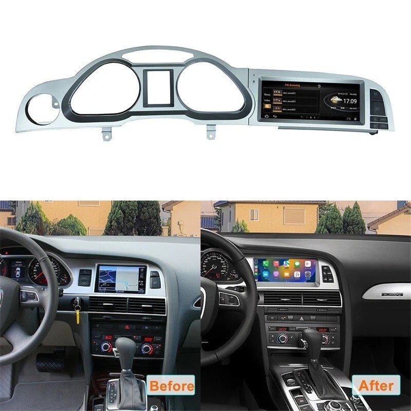 8.8″ Car Radio Wireless Android Auto CarPlay 8+128GB For AUDI A6 S6 C6 RS6 05-11