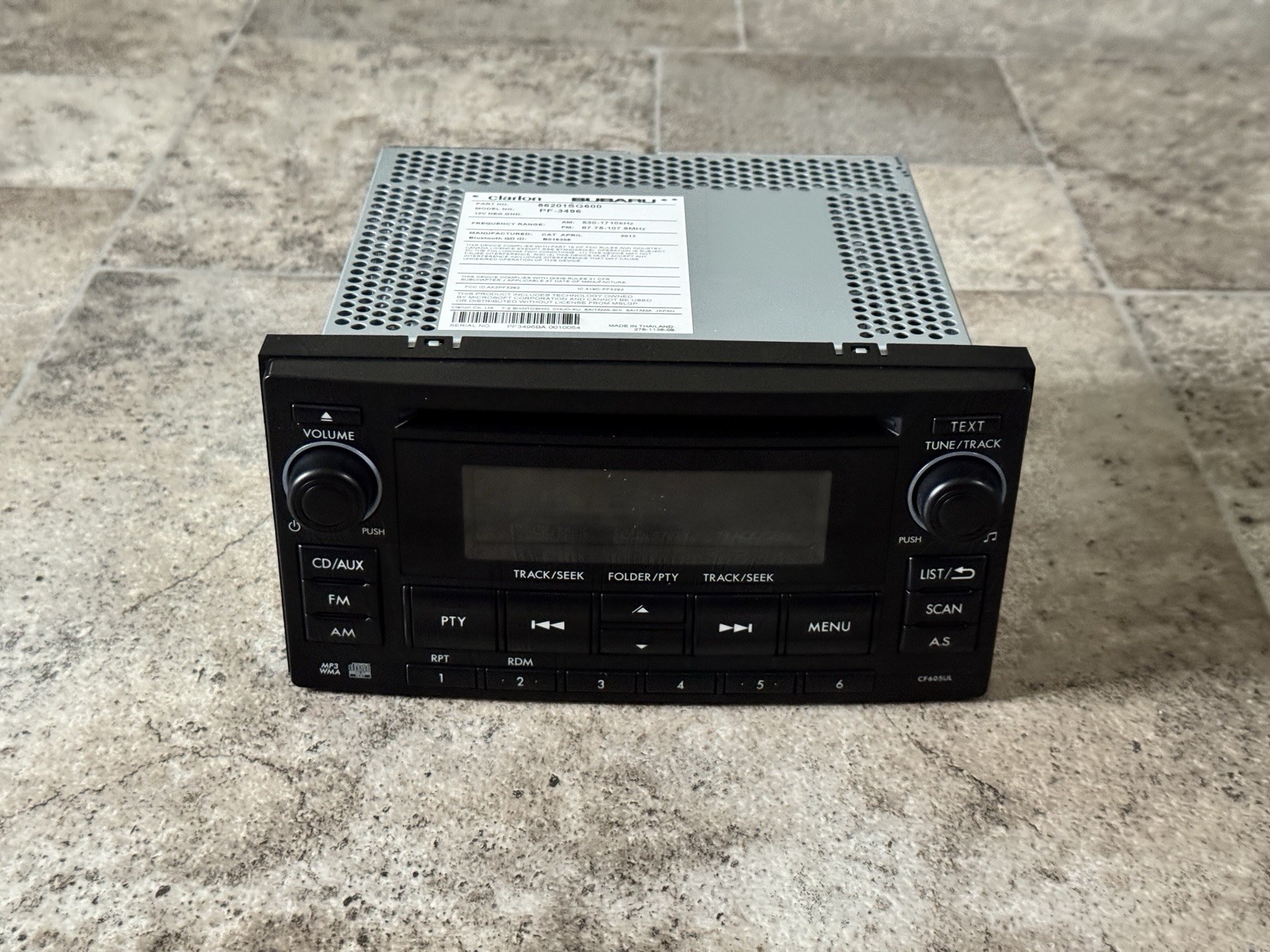 OEM Subaru Clarion CD Radio Stereo Head Unit PF-3496 2013 AM FM AUX