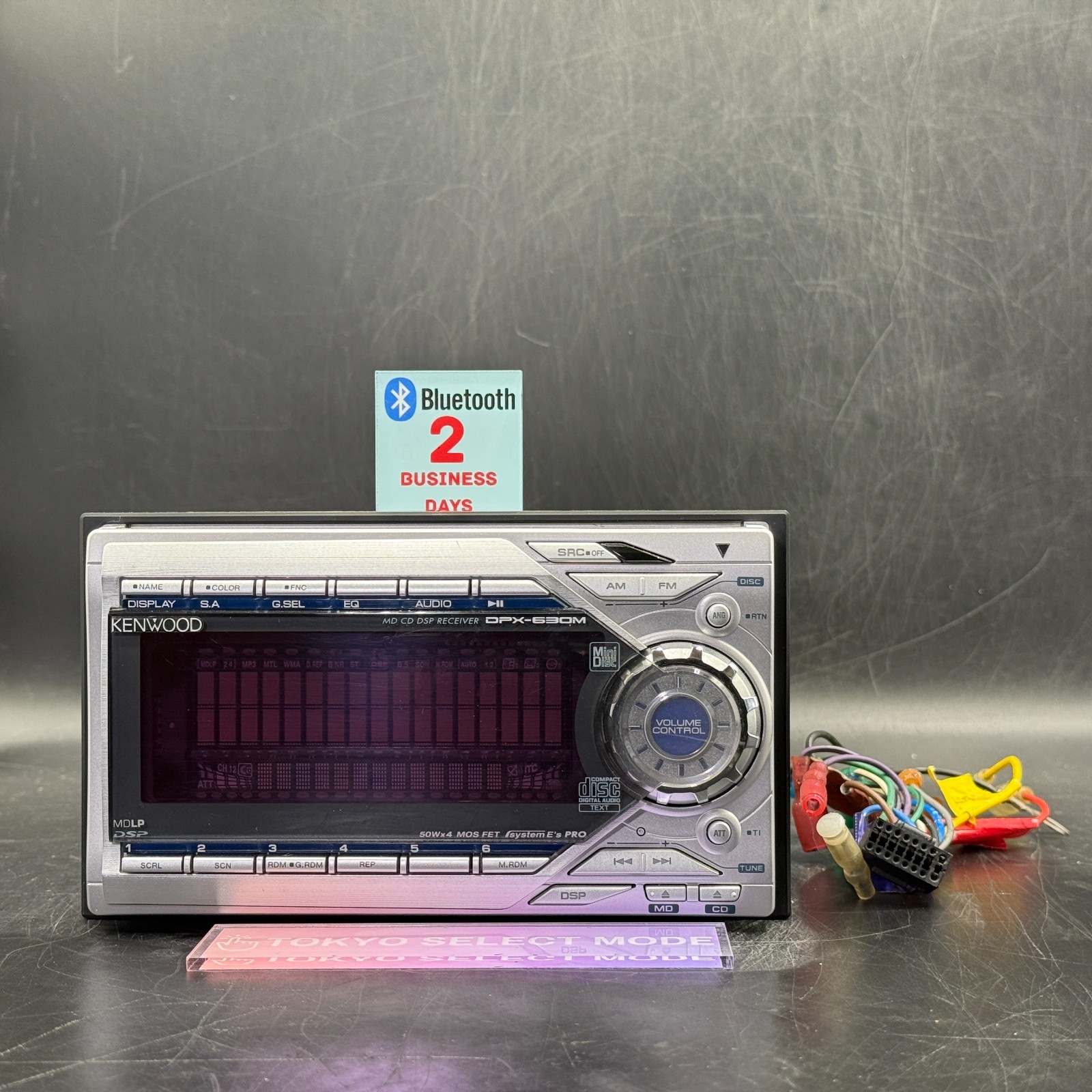 KENWOOD DPX-630M Car Audio 2DIN CD MD Added Bluetooth JDM DSP Tested In Stock