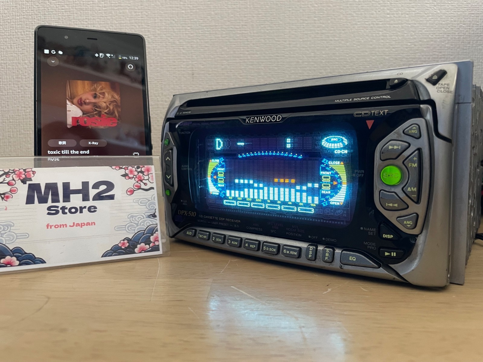 Kenwood DPX-510 2DIN Car Audio CD Cassette Tuner Bluetooth Player Tested Working