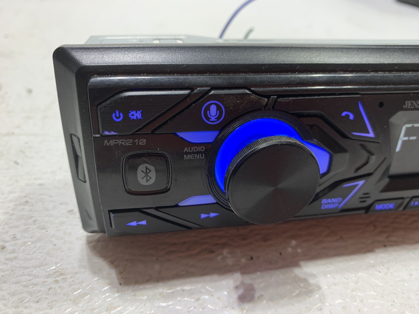 Jensen MPR210 digital media receiver 1 din radio stereo Bluetooth AUX USB tested