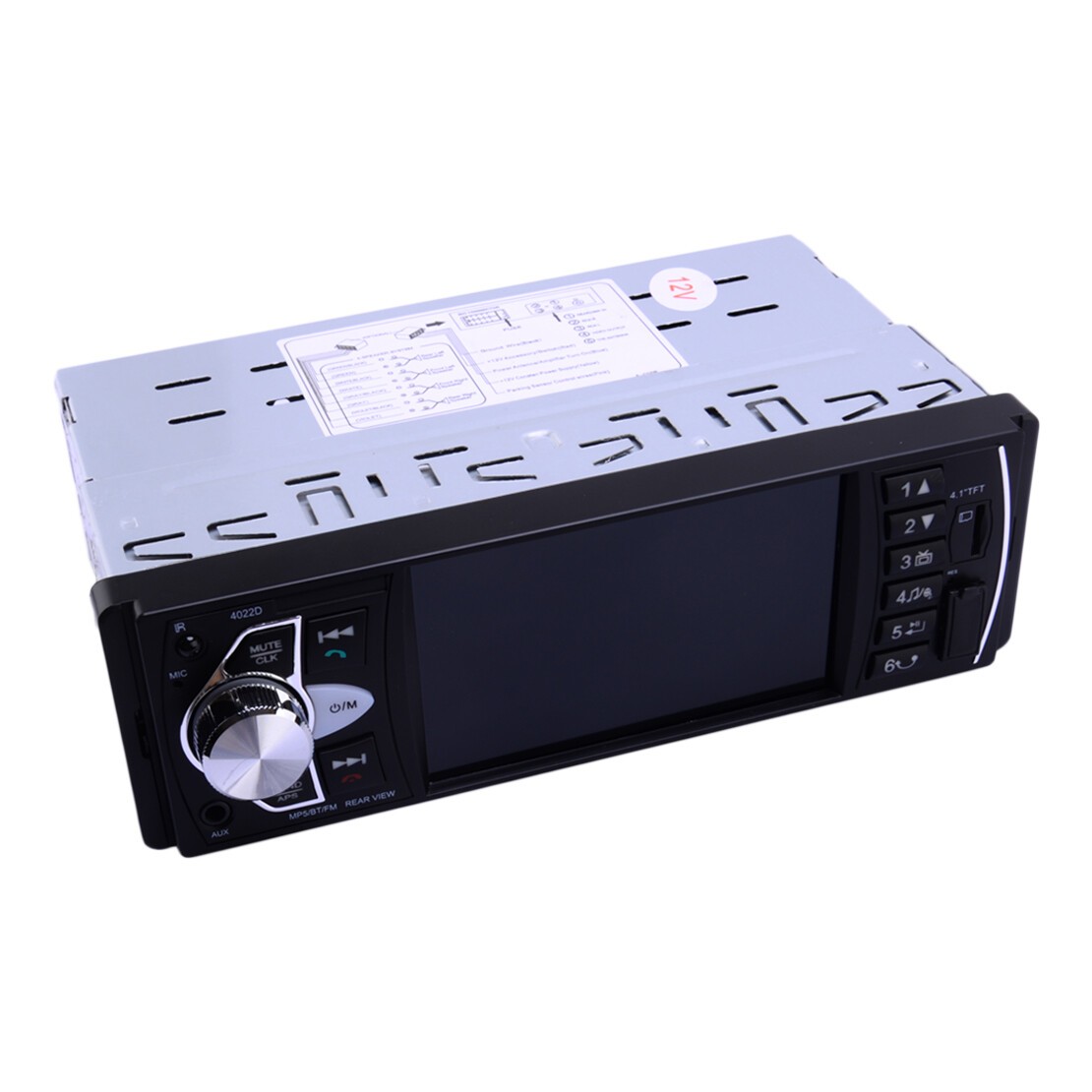 Single DIN In-Dash Car Stereo Radio Bluetooth Touch Screen MP3 Player FM USB AUX