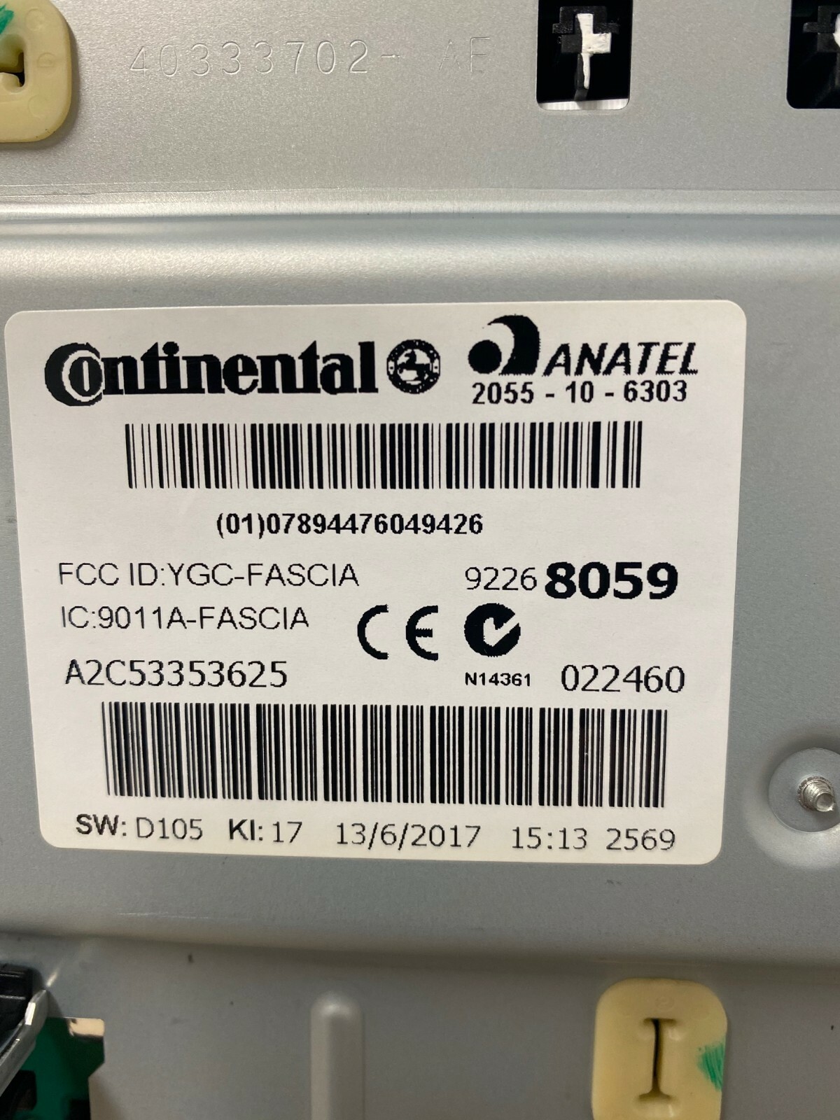 Holden Genuine VE 2010-2012 Berlina Calais CalaisV Stereo ” Dash Control Unit “