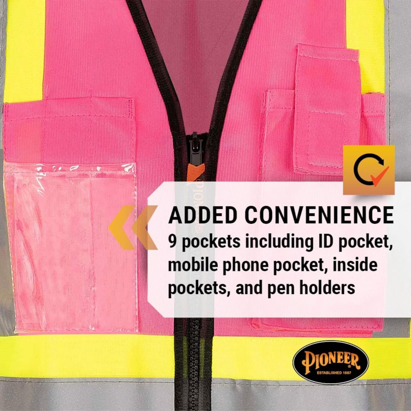 Safety Vest for Women With Pockets – Hi-Vis Class 1, Reflective Tape – For Co…
