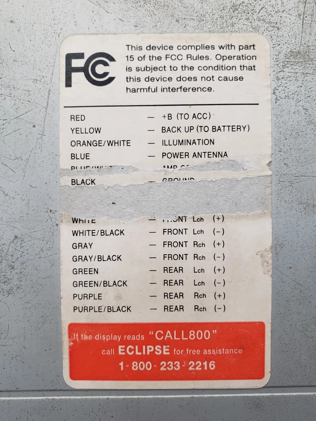 Eclipse CD3000 headunit