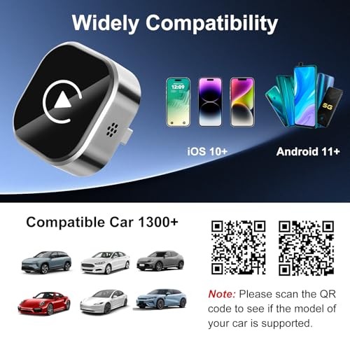 Wireless CarPlay & Android Auto Adapter: 2026 Upgraded Mini Plug & Play