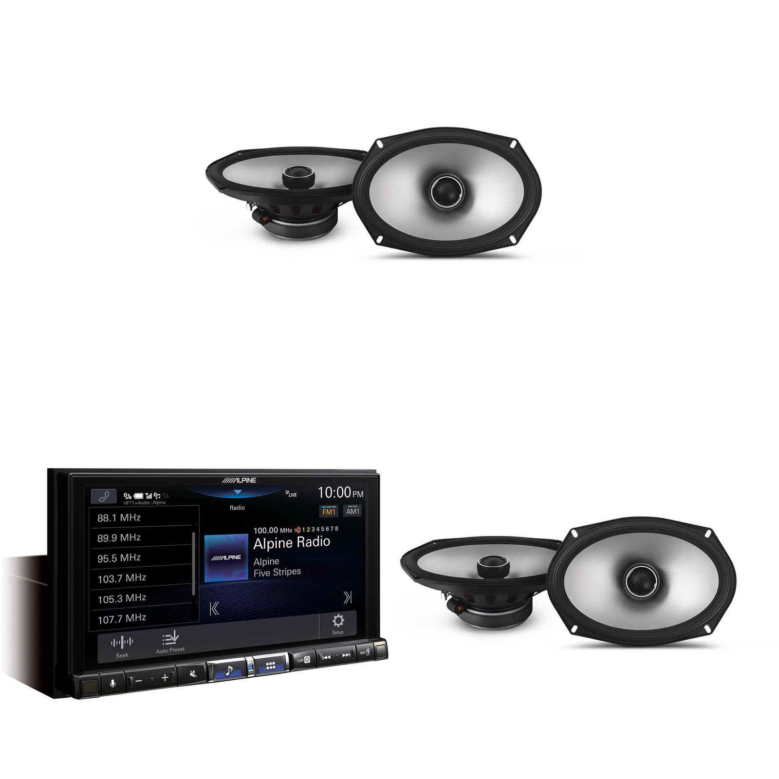 Alpine iLX-507 7″ Multimedia Receiver + 2 Pairs of Alpine S2-S69 6×9 Speakers