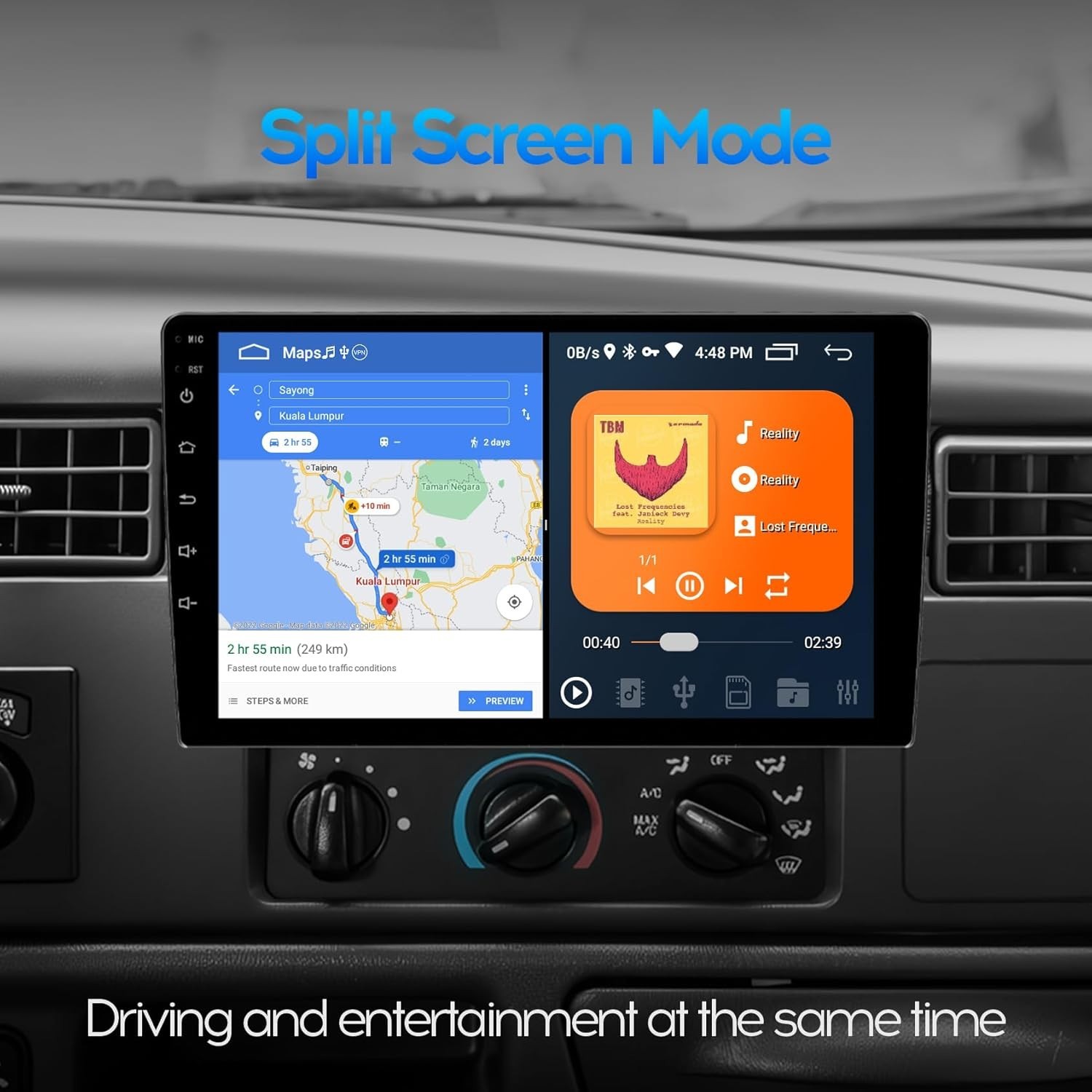 10″ IPS Touchscreen Car Audio Video Receiver w/ Wireless CarPlay & Android Auto