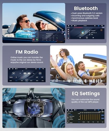 Single Din Car Radio Stereo Wireless Carplay & 6.9 inch Wireless Carplay