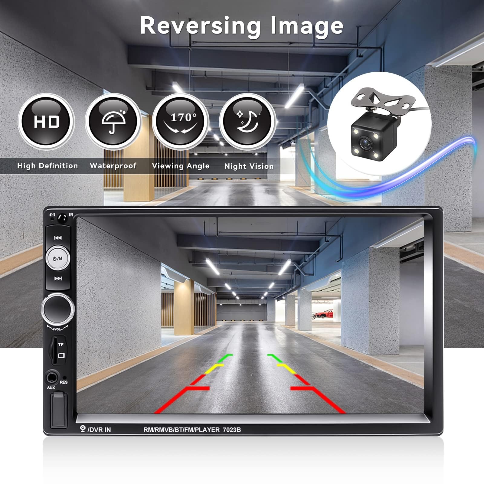 7″ Double Din Car Stereo Audio Bluetooth MP5 Player USB FM Multimedia Radio+ …