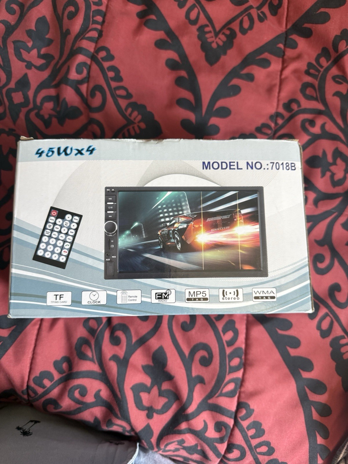 7018B 2 DIN 7in TFT Touchscreen Car MP5 Player w/ USB Input Remote Control