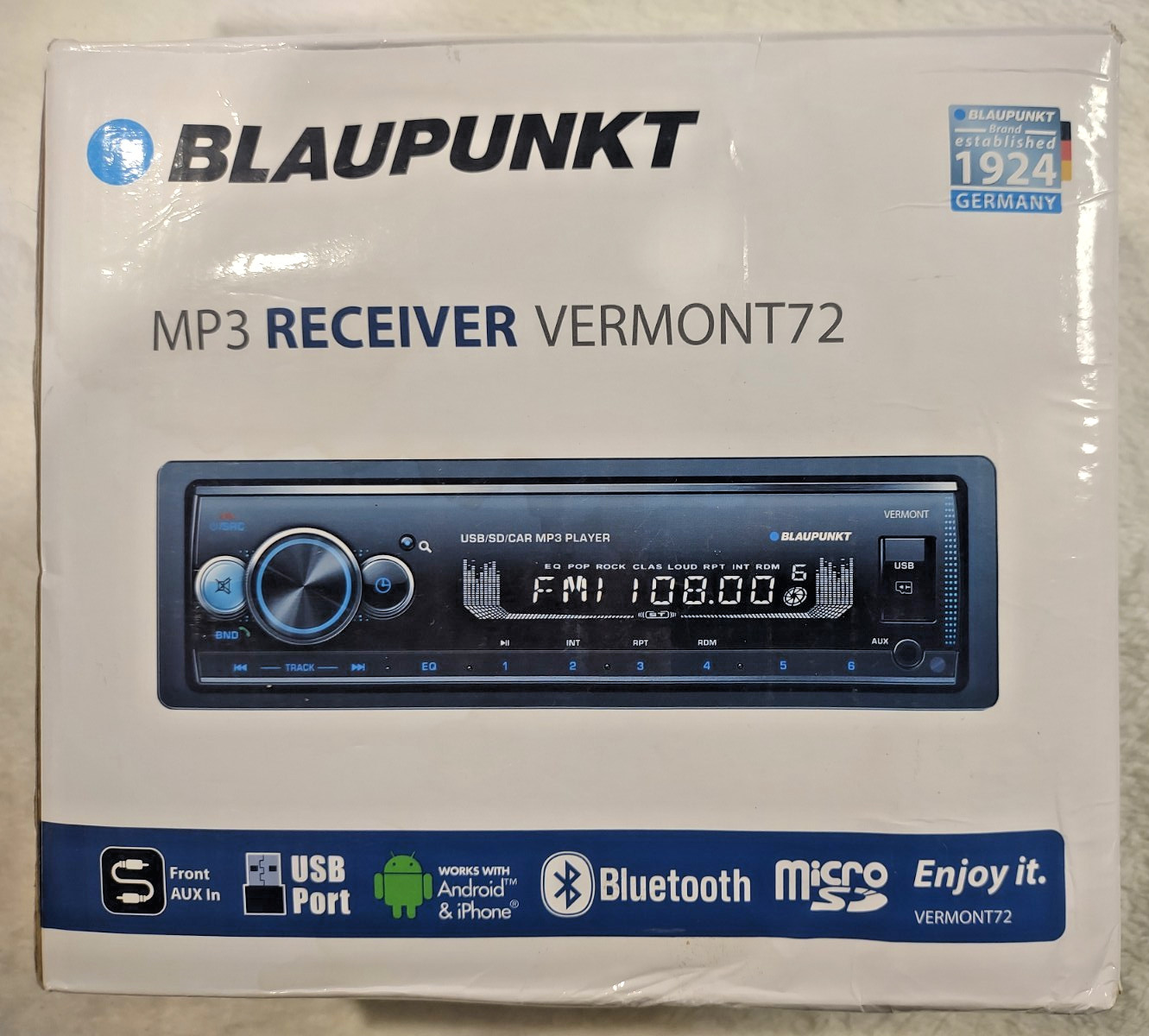 OPEN BOX – Blaupunkt VERMONT72 Mechless Receiver W/ Bluetooth – We Pay Shipping