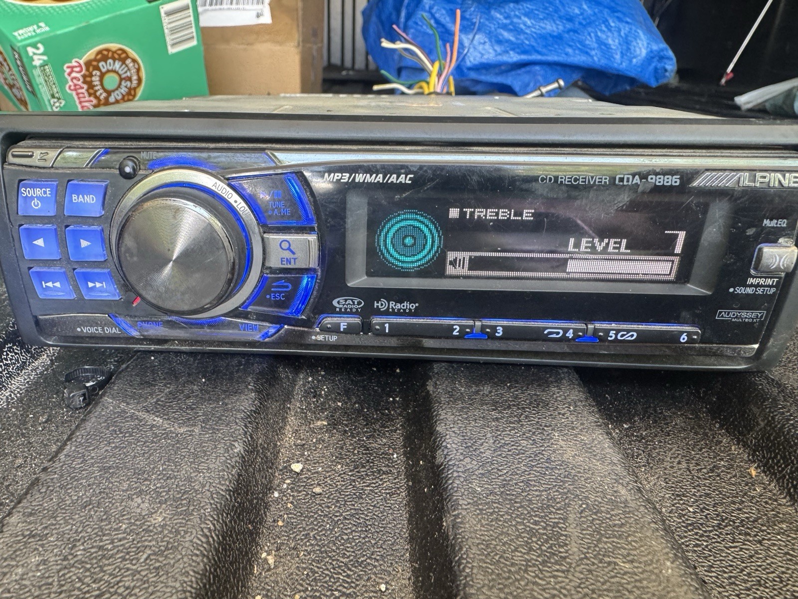 🏅🌟SUPER RARE ALPINE CDA-9886 CD PLAYER with BLUETOOTH adapter, USB