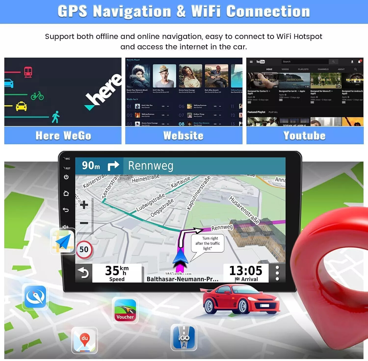 For Honda Civic 2016-2020 Apple CarPlay Auto Android 13 Car Radio Stereo 4+64G
