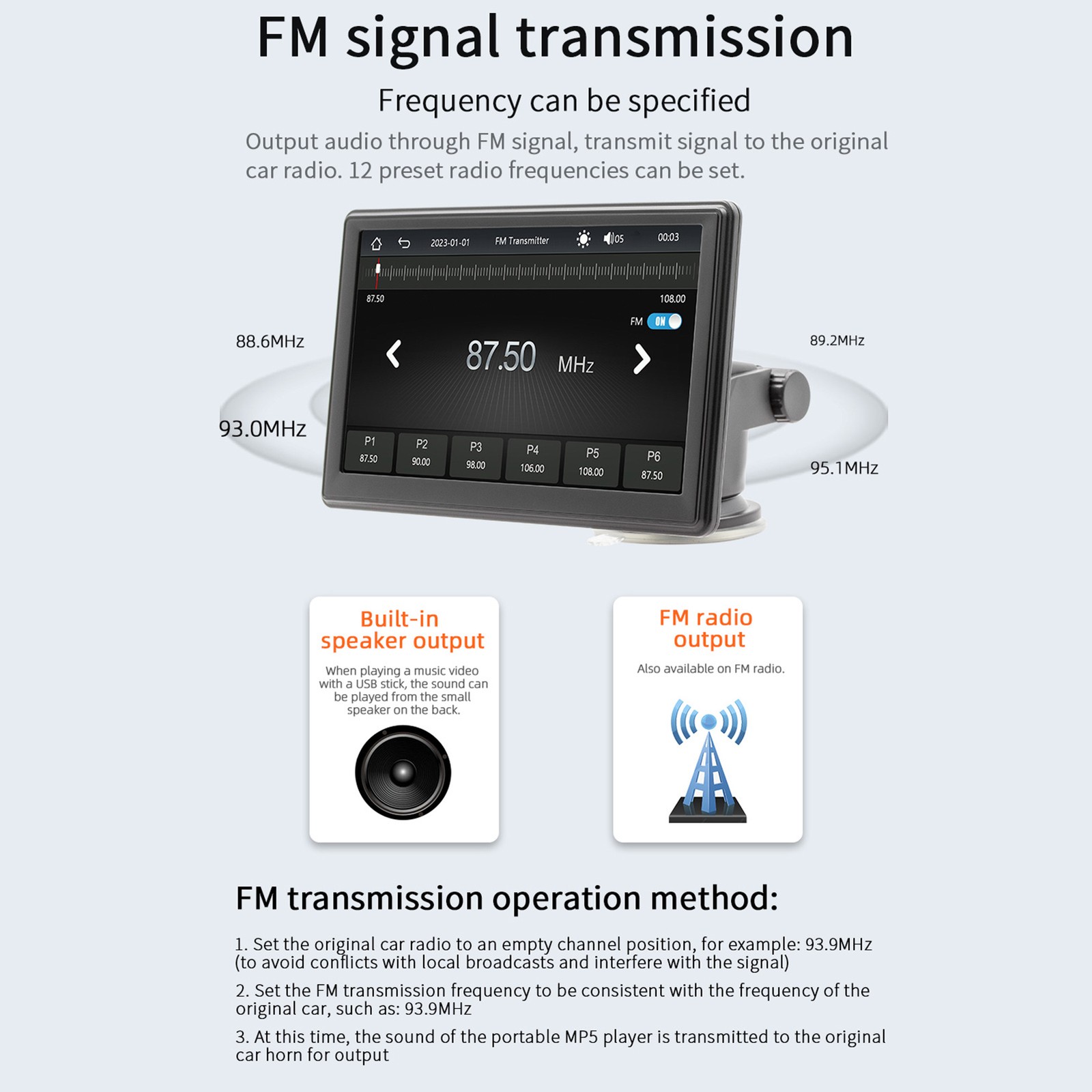 Portable Car MP5 Player With 7-Inch HD Screen Supports CarPlay EIFE