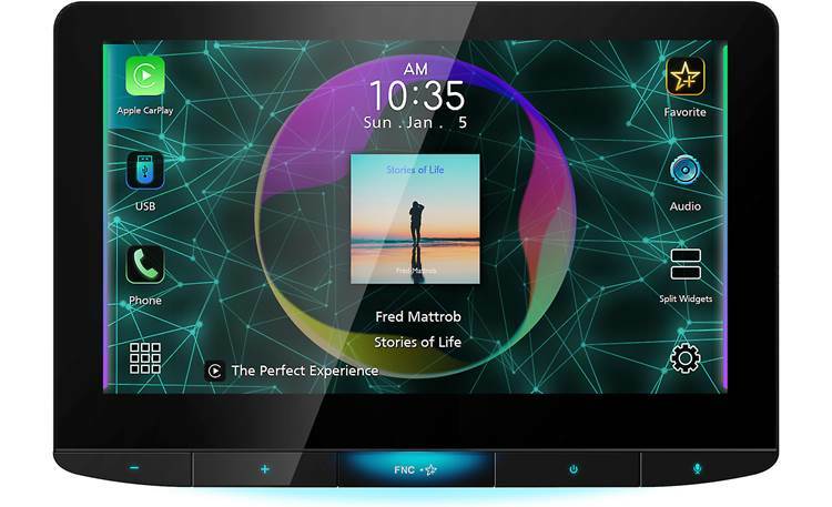 JVC KW-Z1000W Digital Media Receiver featuring 10.1″ HD Screen