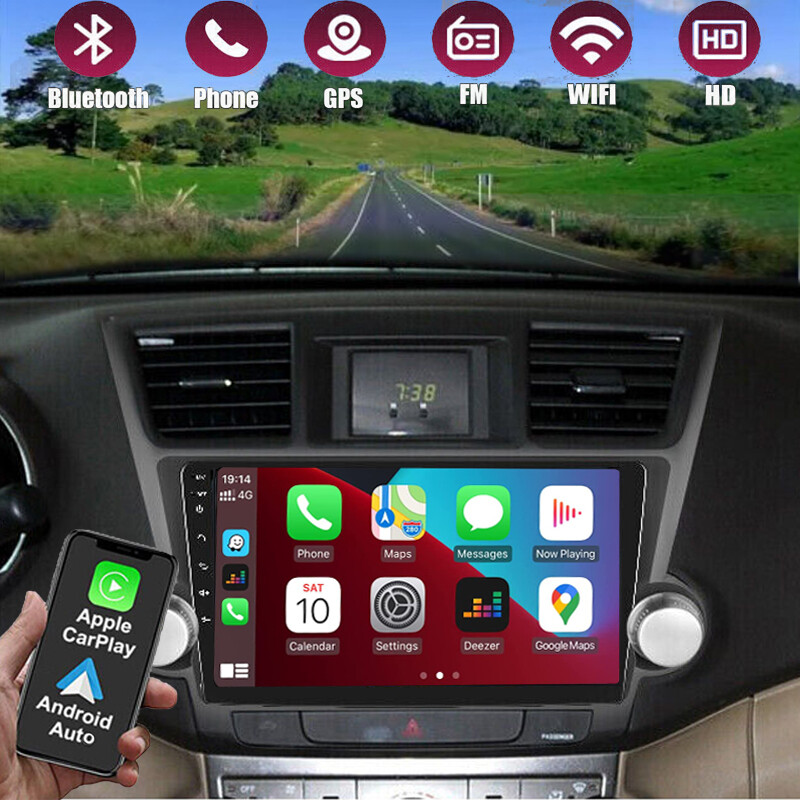 Upgrade GPS Unit Carplay JBL Car Radio Android For 2008-2013 Toyota Highlander