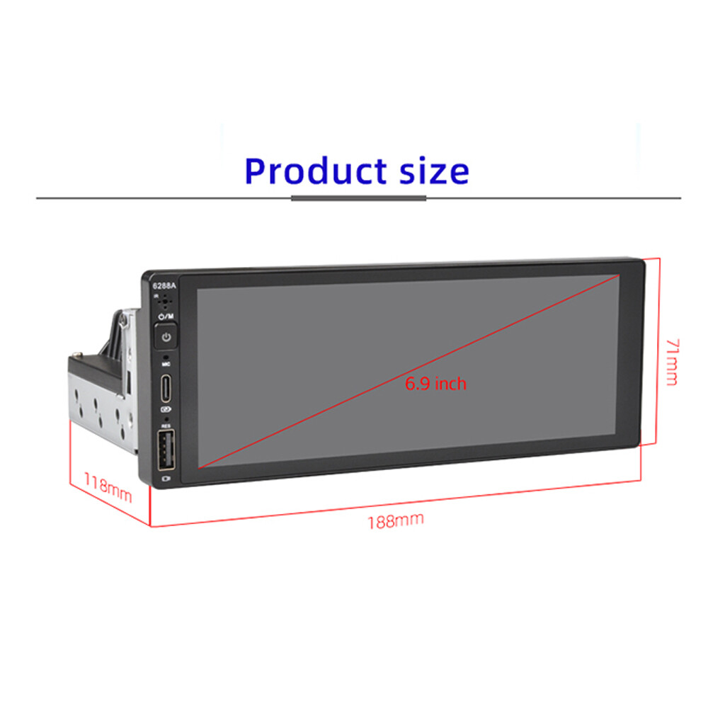 6.9″ Android For Apple Carplay Car Stereo Radio FM GPS Wifi Player 2 Din 2+32GB