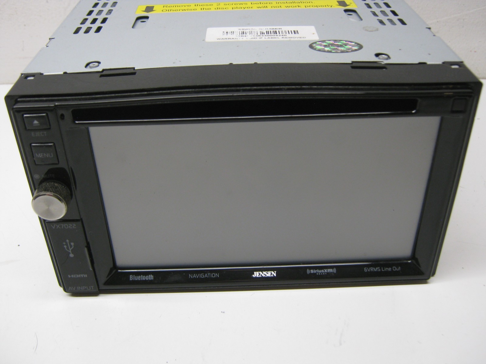 Jensen VX7022 6.2″ DVD Navigation Bluetooth Car Stereo Receiver Untested