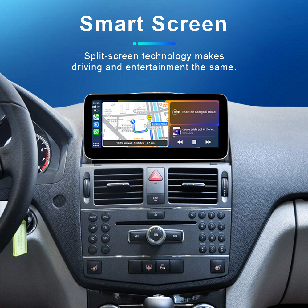 Android Car 10.25” GPS 8+256G For Mercedes Benz C CLK W204 2008-2010 Radio Wifi