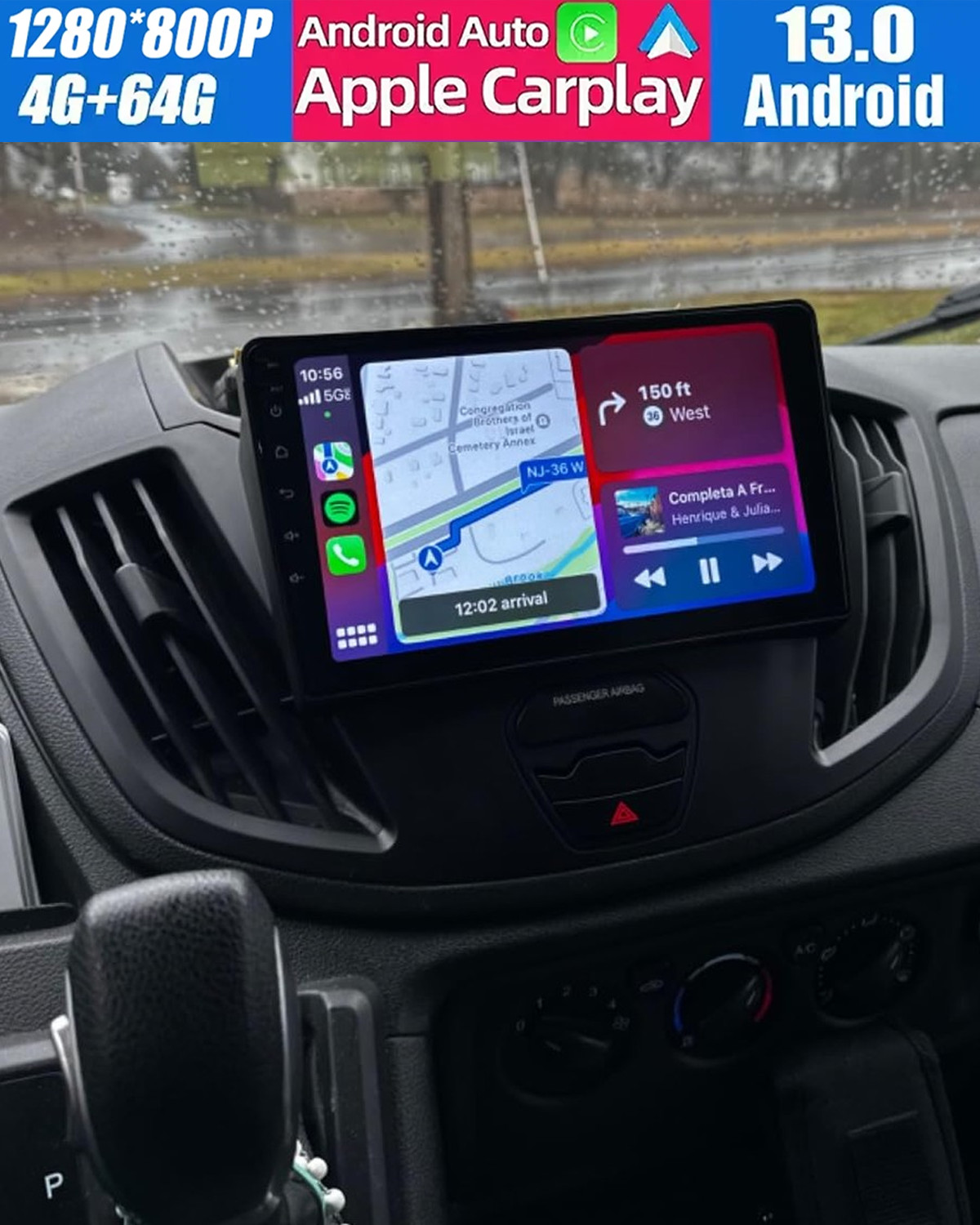 For 2015-2019 Ford Transit 150 250 350 Android 12.0 Carplay Car Stereo Radio GPS