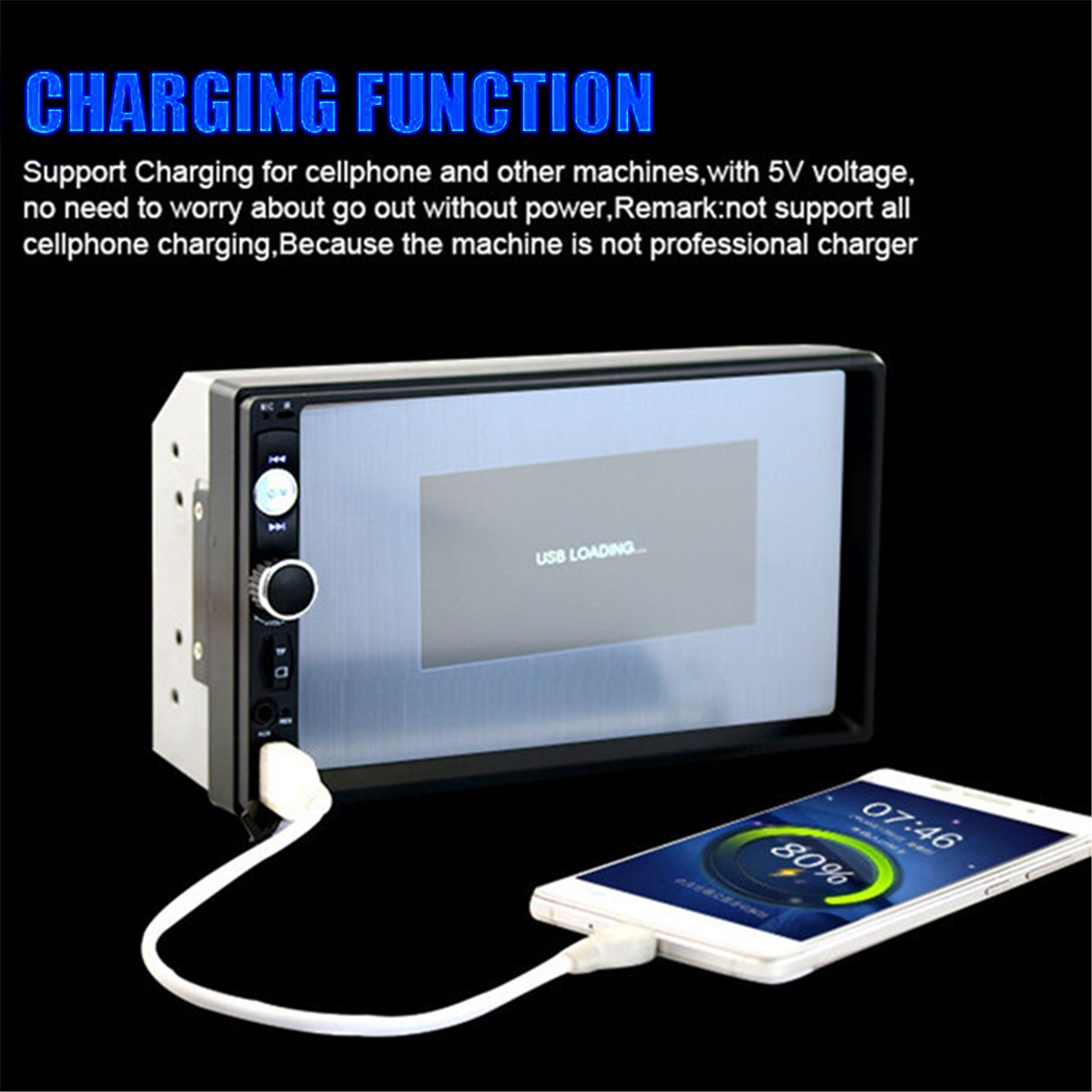 800×480 digital TFT Touch Screen V3.0 Support USB Bluetooth with Backup camera