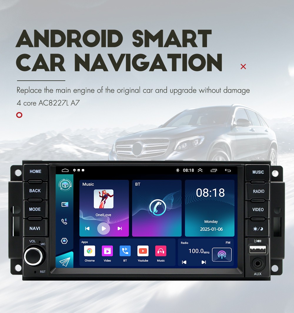 Car Stereo Radio GPS Player WIFI BT For Carplay FFit For Jeep Compass 2010-2016