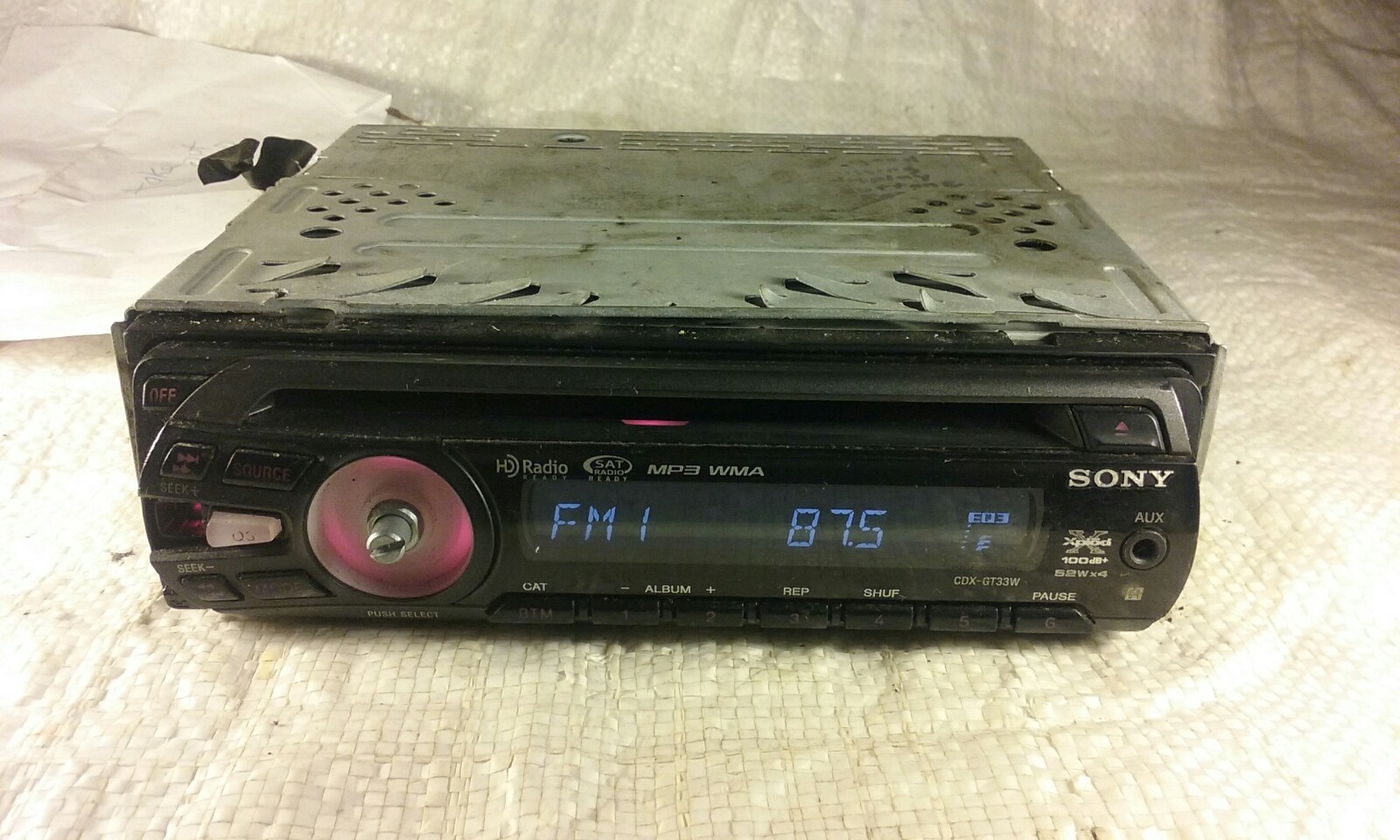 Sony CDX GT33W CD Player In Dash Receiver