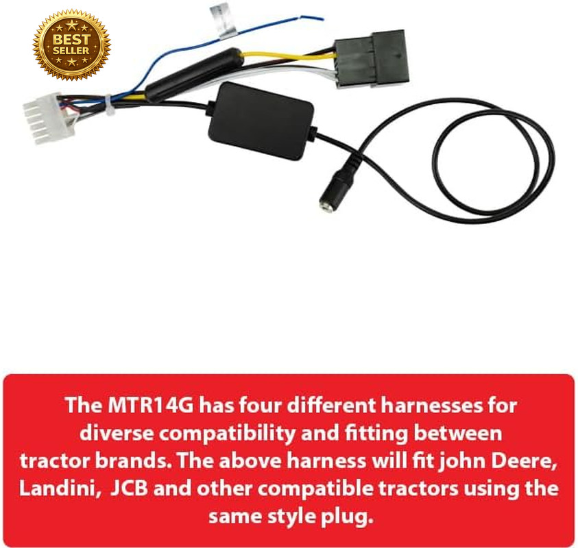 TRJDR14G John Deere Tractor Radio | 7-Character LCD | Weatherproof | Bluetooth |
