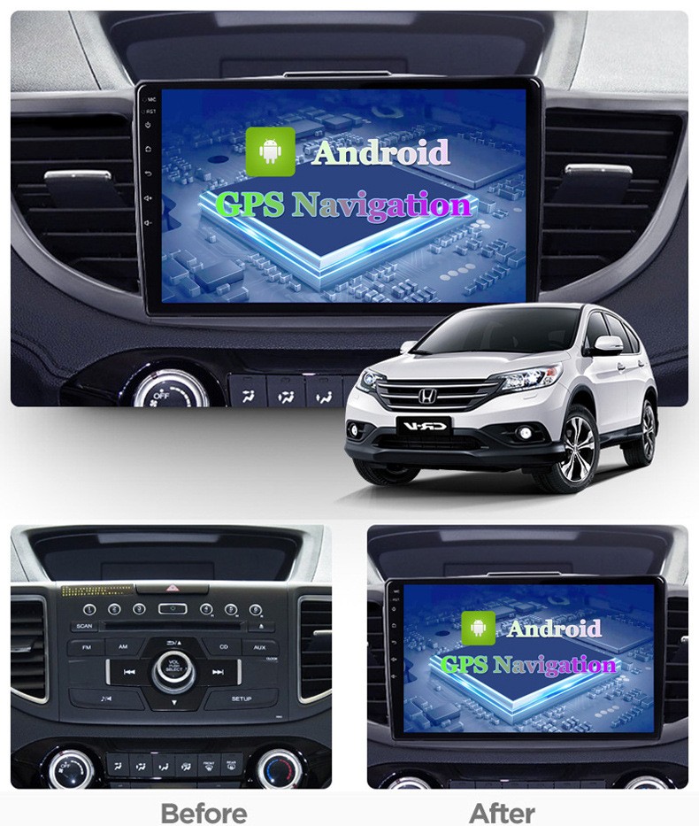 10.1 Inch Android 13 For Honda CRV 2012-2016 Car Radio Player GPS Navigation BT