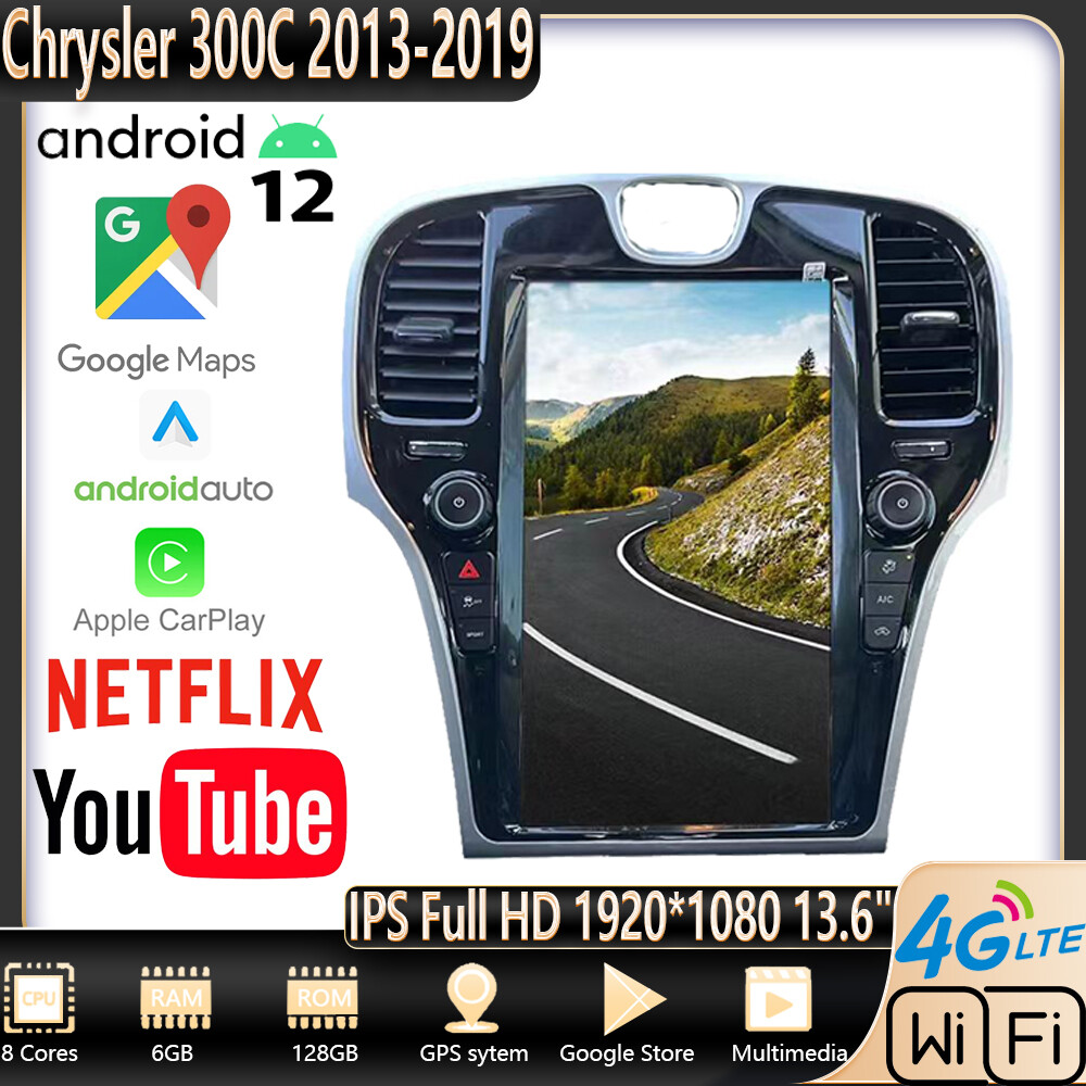 13.6″ Android 12.0 Tesla Style Car Gps Navigation For Chrysler 300c 300s 13~23