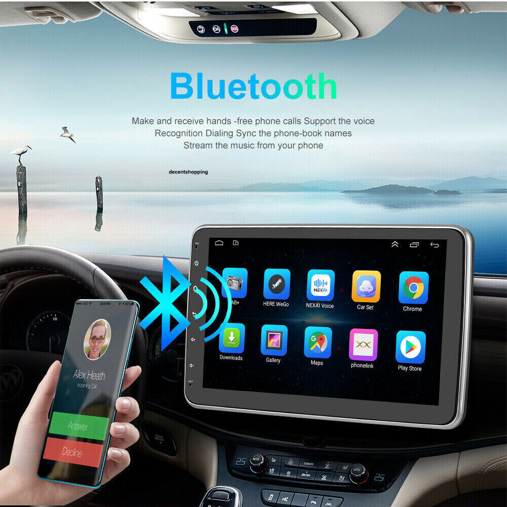 10.1″ Android 15 Rotatable Car Stereo Radio GPS Touch Screen 4+64GB Double 2DIN
