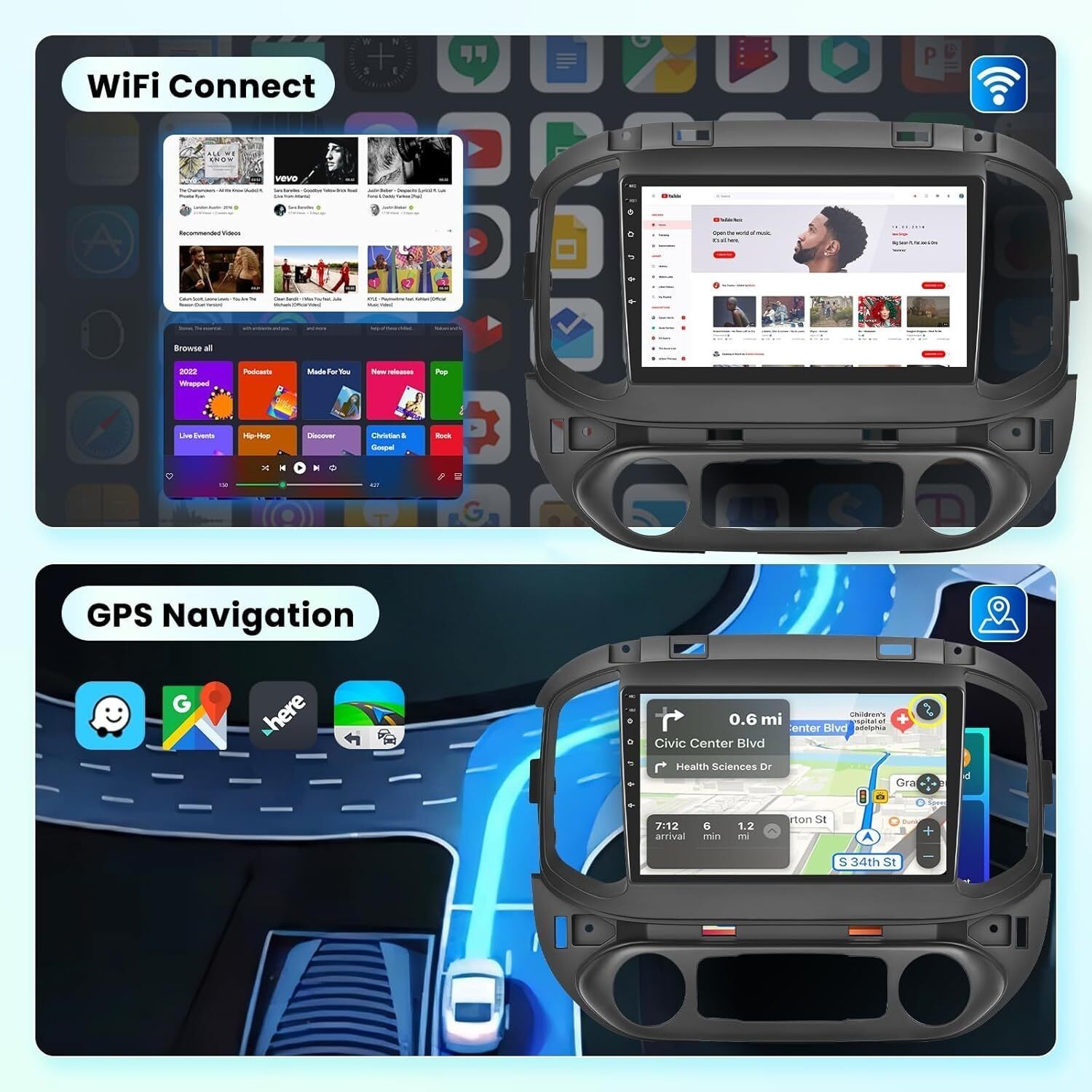 Car Radio Stereo Carplay For Chevrolet Colorado 2+64G 9in Car 4+64G
