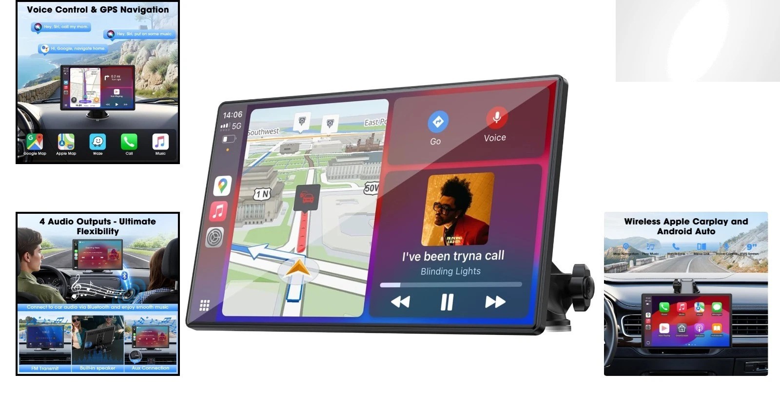 Upgrade Your Ride: 9” Wireless CarPlay & Android Auto with Real-time Navigation