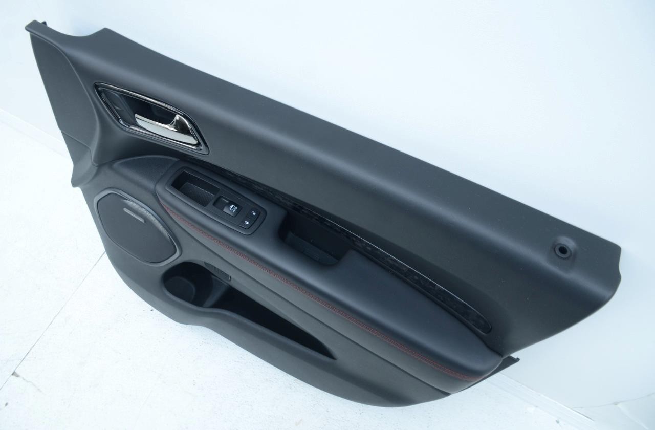 2021 – 2025 DODGE DURANGO RT 392 OEM BLACK LEATHER TRIM DOOR PANELS BLACK CARBON