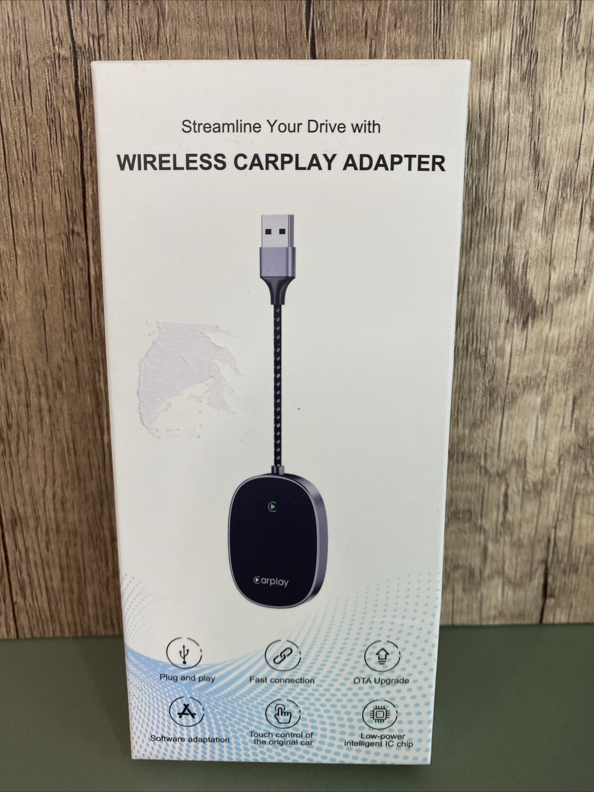 Wireless CarPlay Adapter 2024 Upgraded, Converts Factory Wired-iPhone Compatible