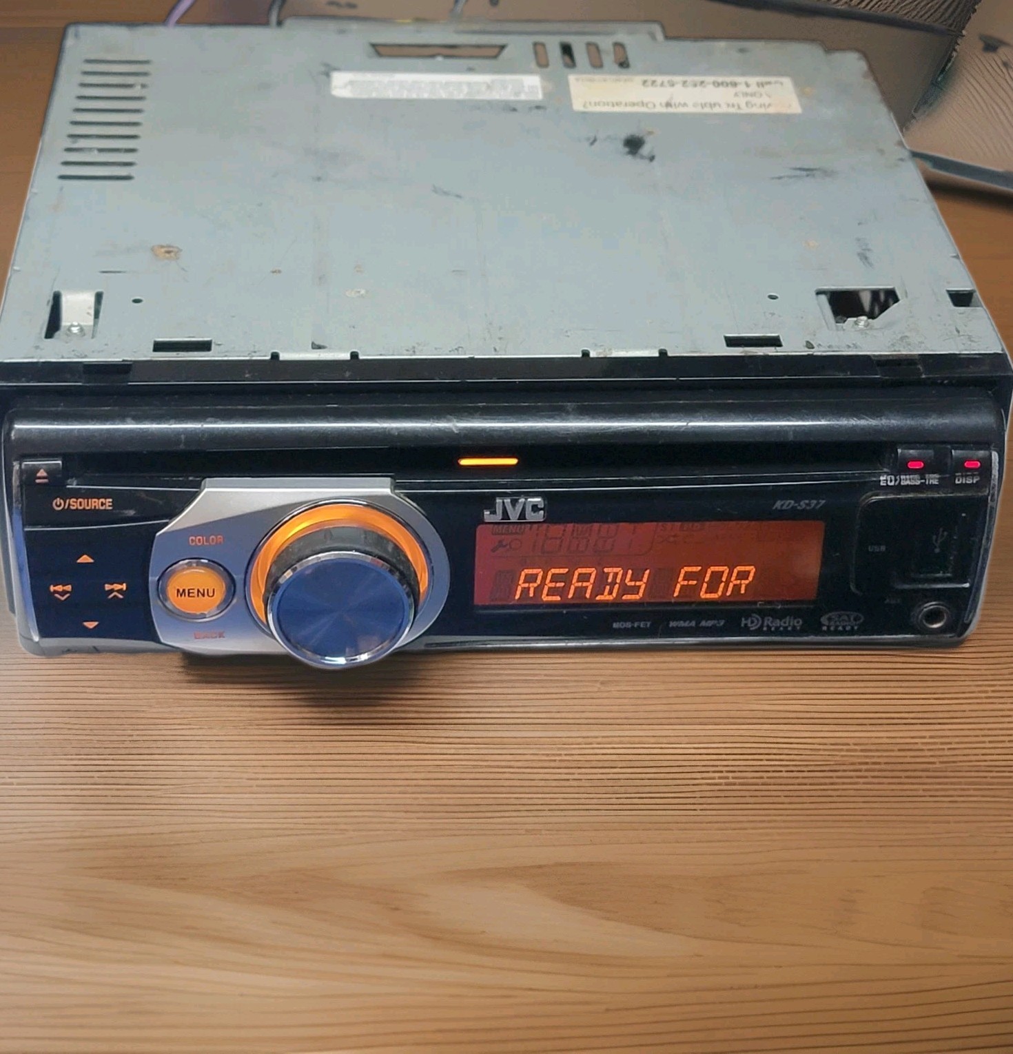 JVC KD-S37 CD/USB/AUX Car Stereo- Fully Tested