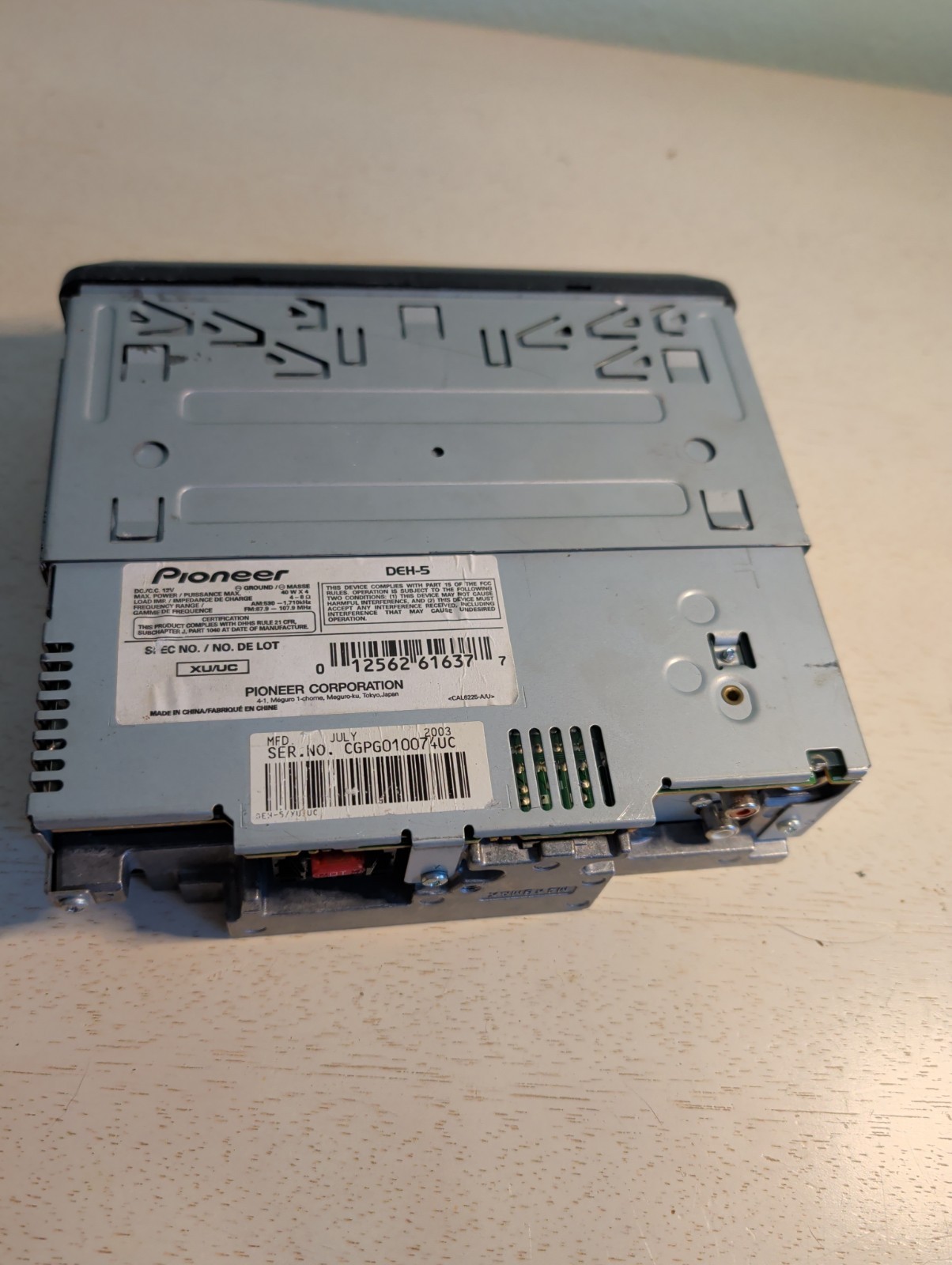 PIONEER DEH-5 Tested Year 2003