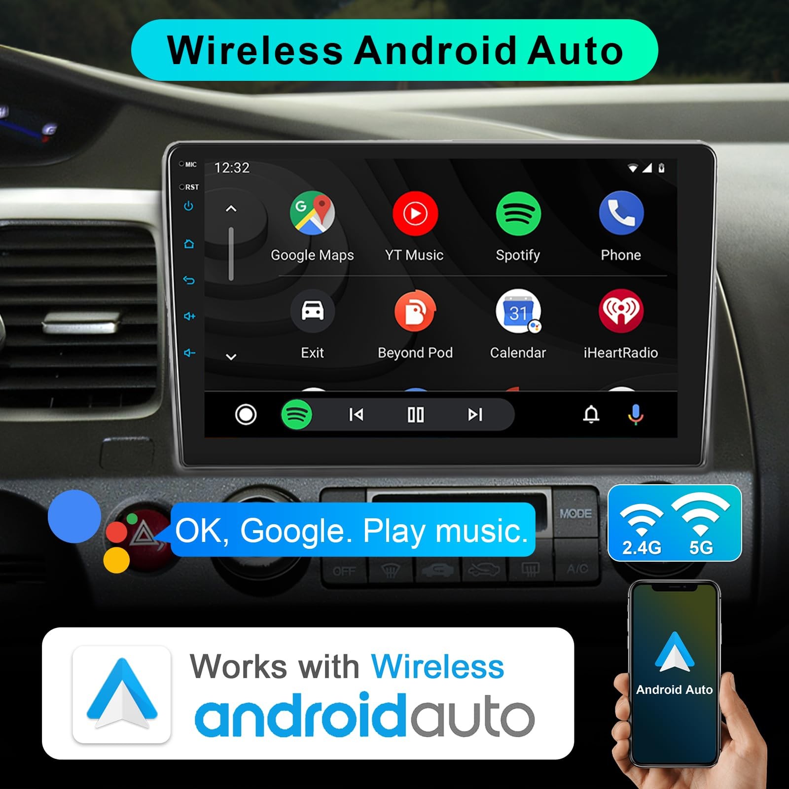 Car Stereo Radio for Honda Civic 2006 2007 2008 2009 2010 2011 with Wireless …