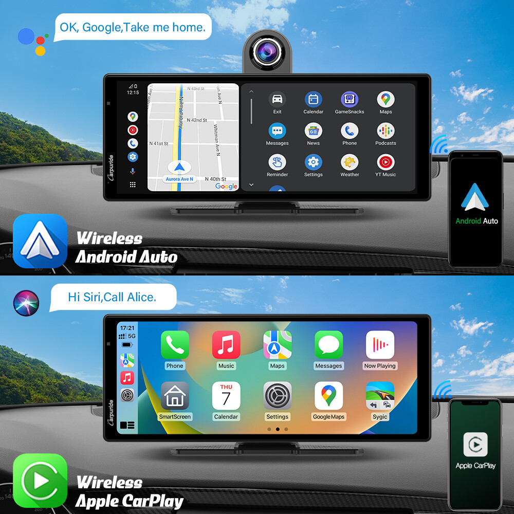 Carpuride 9.3 inch Apple CarPlay & Android Auto Bluetooth Car Radio Stereo