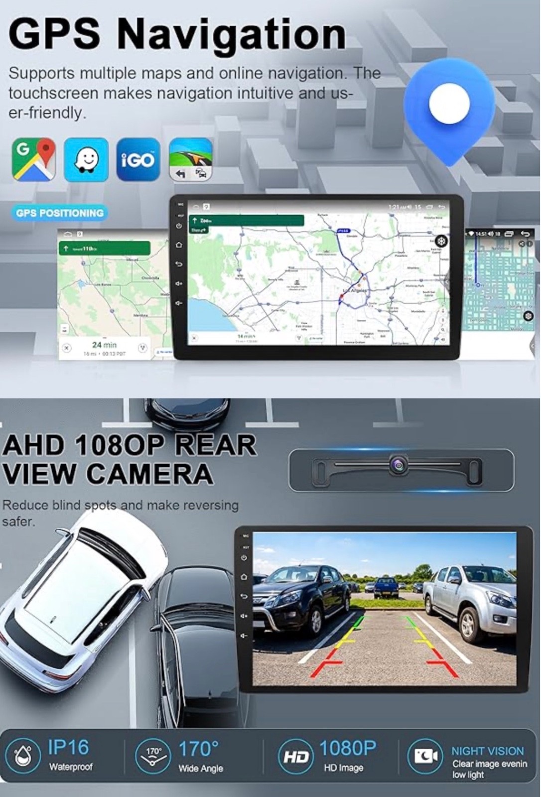 Car Radio Stereo Upgrade for Jeep Wrangler JK Compass Grand Cherokee Dodge Ram