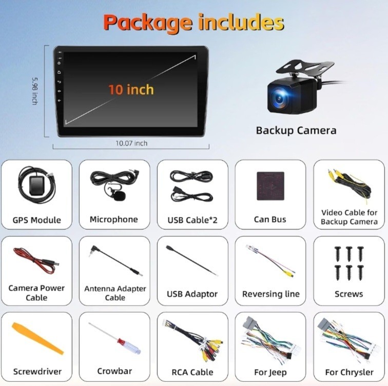 Android 15 Car Stereo Jeep Wrangler JK 2007-2018 CarPlay Touchscreen GPS NEW