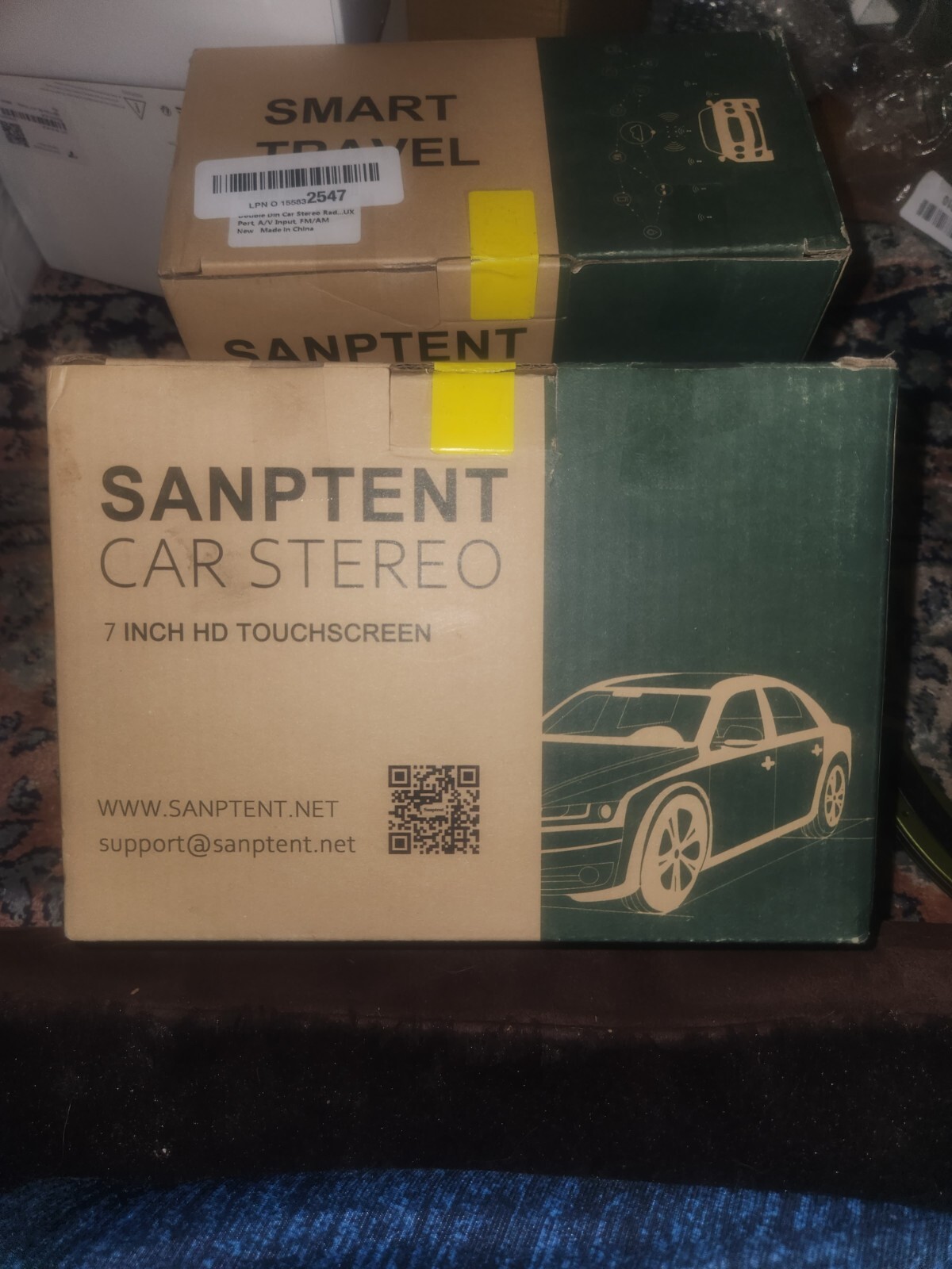 SANPTENT Double Din Car Stereo Radio Compatible with Apple Carplay and…